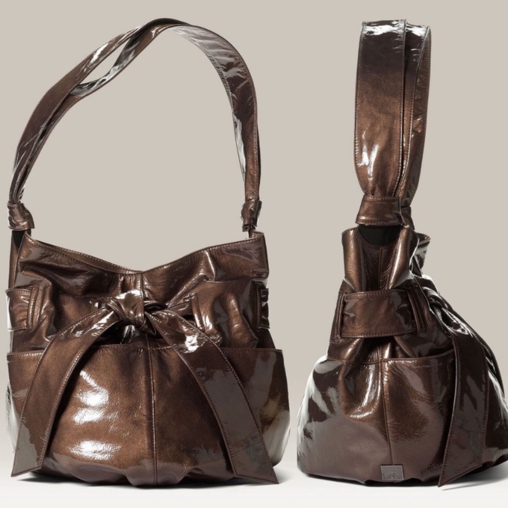 Kooba Devin Ribbon Hobo Patent Leather Bag